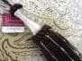Brown & silver key tassel with silver decorative beads